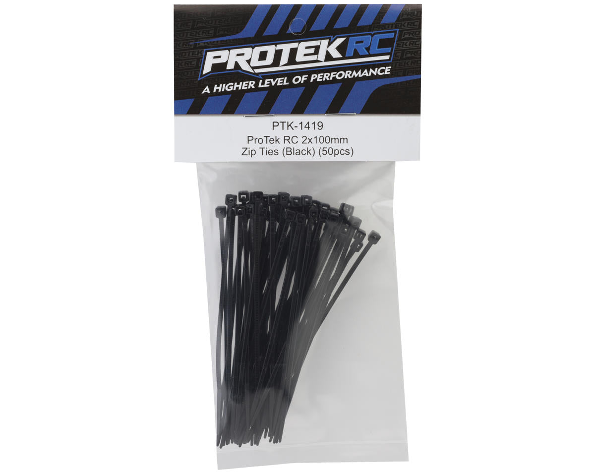 ProTek PTK-1419 RC 2x100mm Zip Ties (Black) (50pcs)
