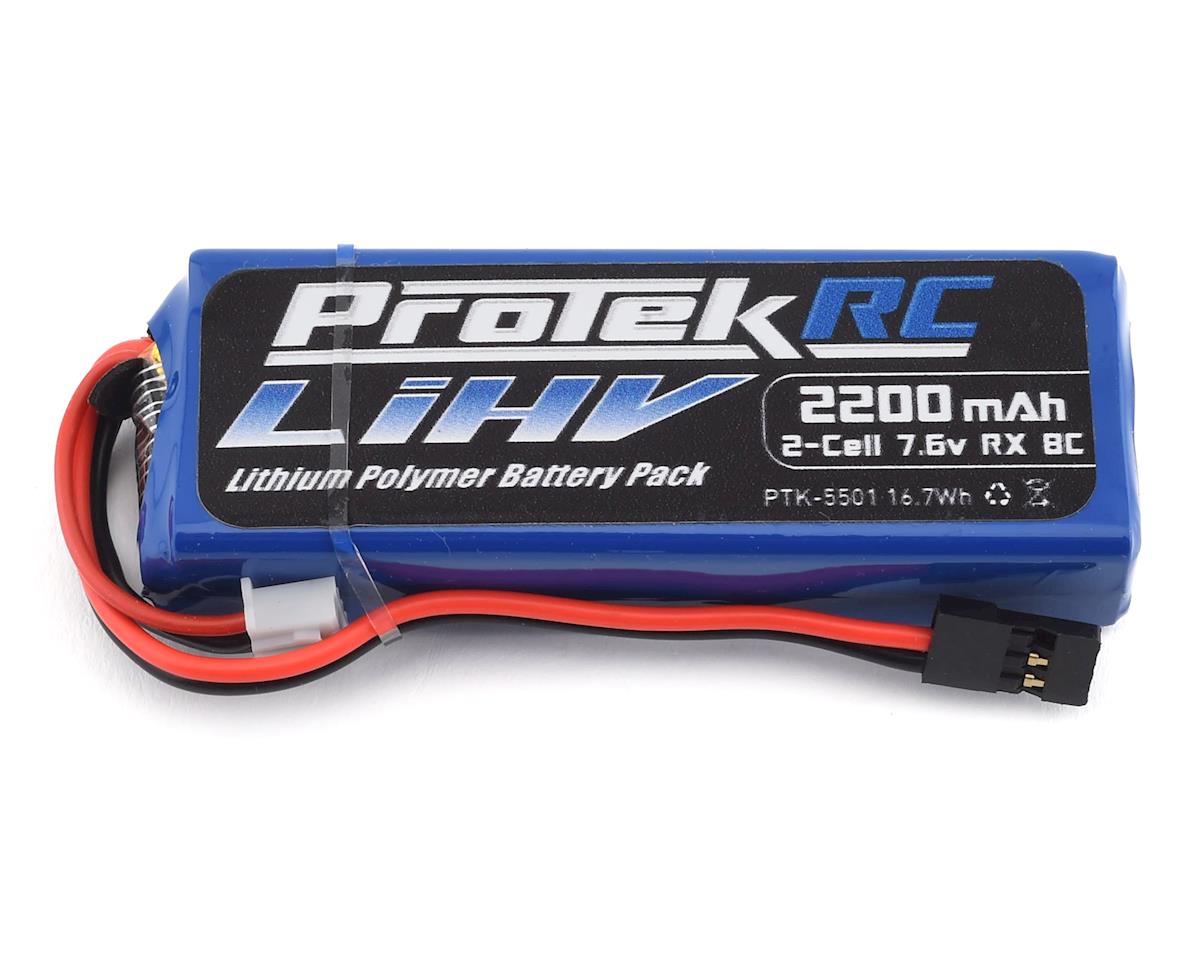 ProTek PTK-5501 RC HV LiPo Receiver Battery Pack (Mugen/AE/8ight-X) (7.6V/2200mAh) (w/Balance Plug)