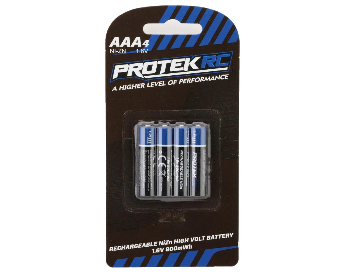 PROTEK RC 5580 High Voltage Rechargeable AAA NiZn Batteries (4) (1.6V/900mWh) (Mini-Z)