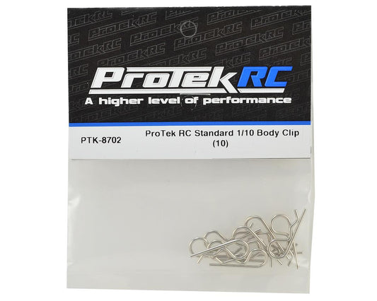 ProTek PTK-8702 RC Standard Body Clip (10) (1/10 Scale)