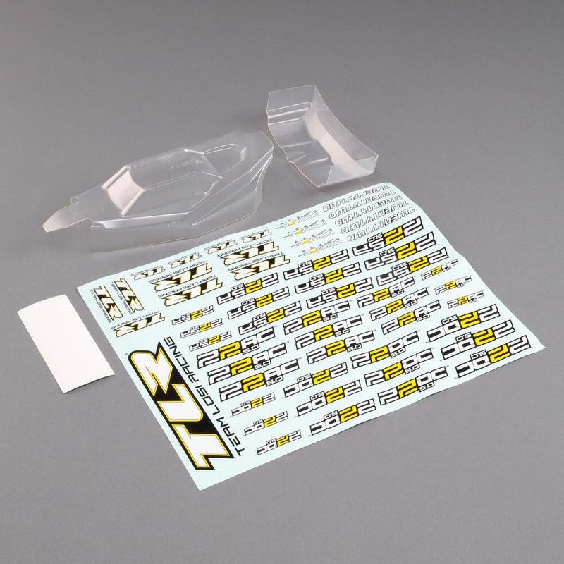 Team Losi Racing TLR230013 Ultra Lightweight Body & Wing Clear 22 5.0 Car/Truck