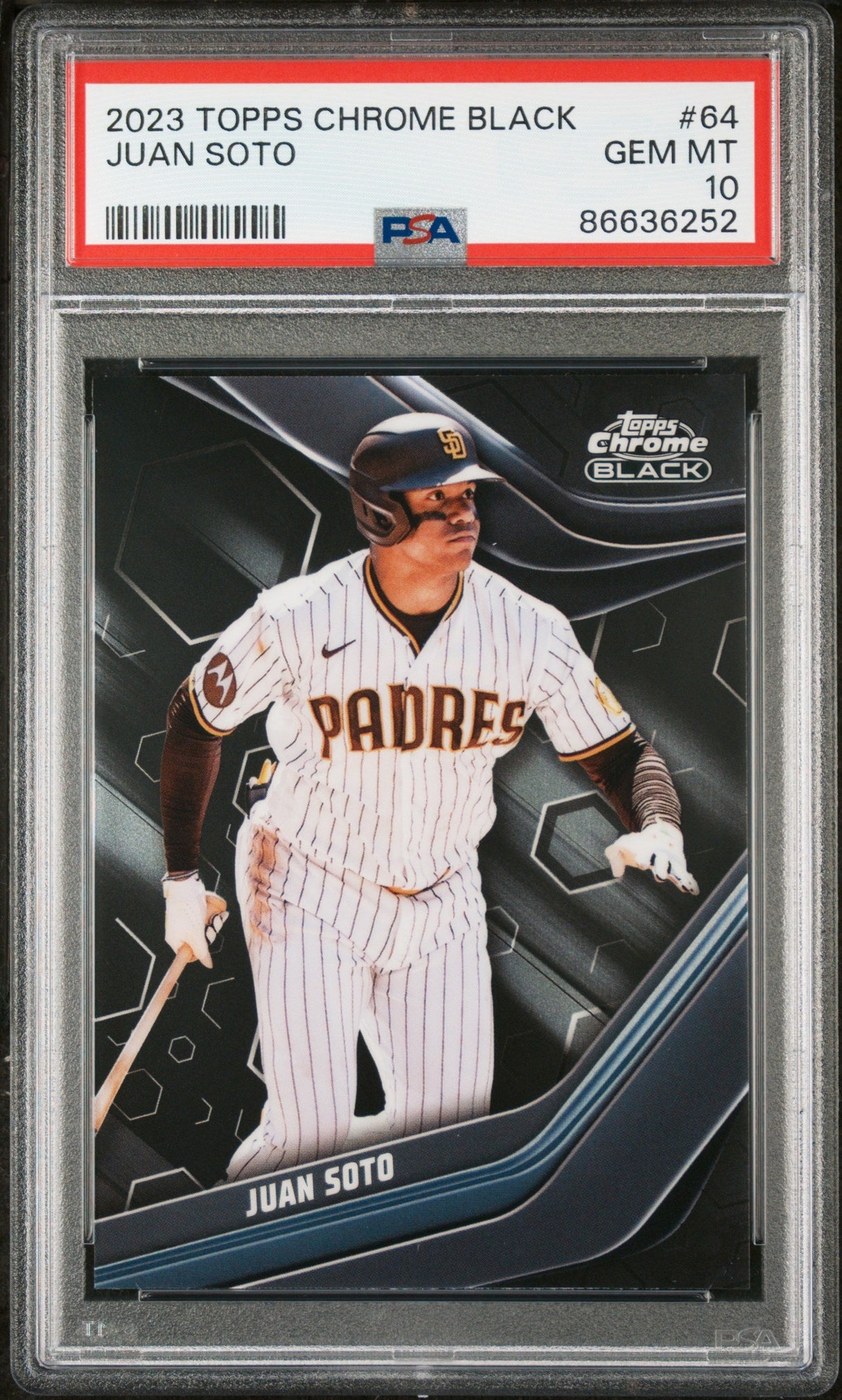 2023 TOPPS CHROME BLACK JUAN SOTO #64 - PSA 10