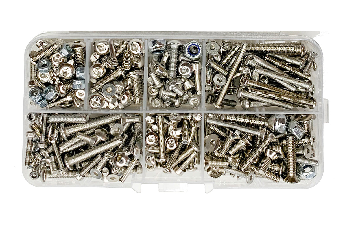 Racers Edge RCE3114 Stainless Steel Screw Set for Traxxas Maxx, 315 pcs