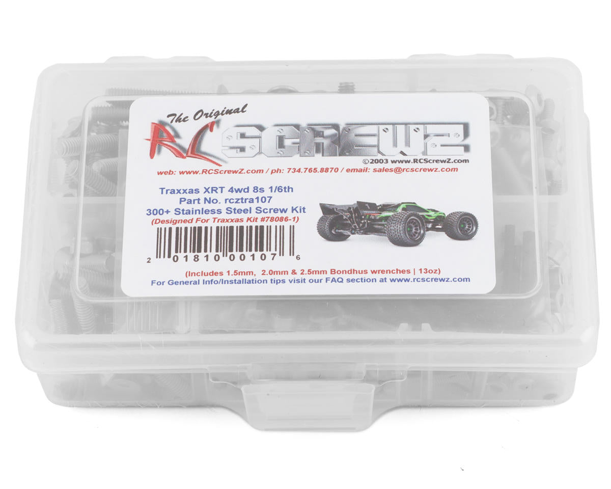 RC Screwz rcztra107 – Stainless Steel Screw Kit For The Traxxas XRT 4wd 8s 1/6th (#78086-4)