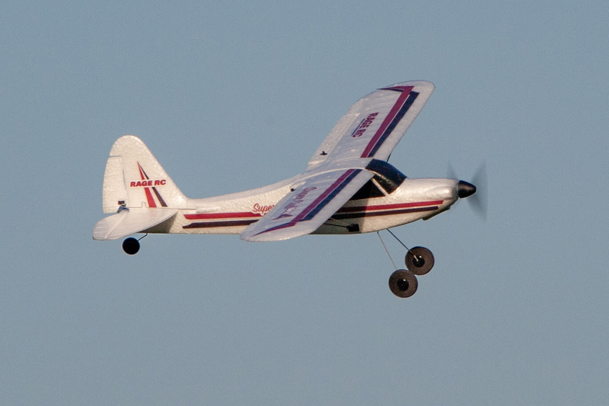 RAGE RC RGRA1114 Super Cub MX4 Micro 4-Channel RTF Airplane with PASS (Pilot Assist Stability Software) System