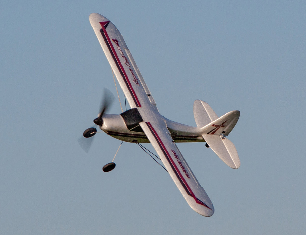 RAGE RC RGRA1114 Super Cub MX4 Micro 4-Channel RTF Airplane with PASS (Pilot Assist Stability Software) System
