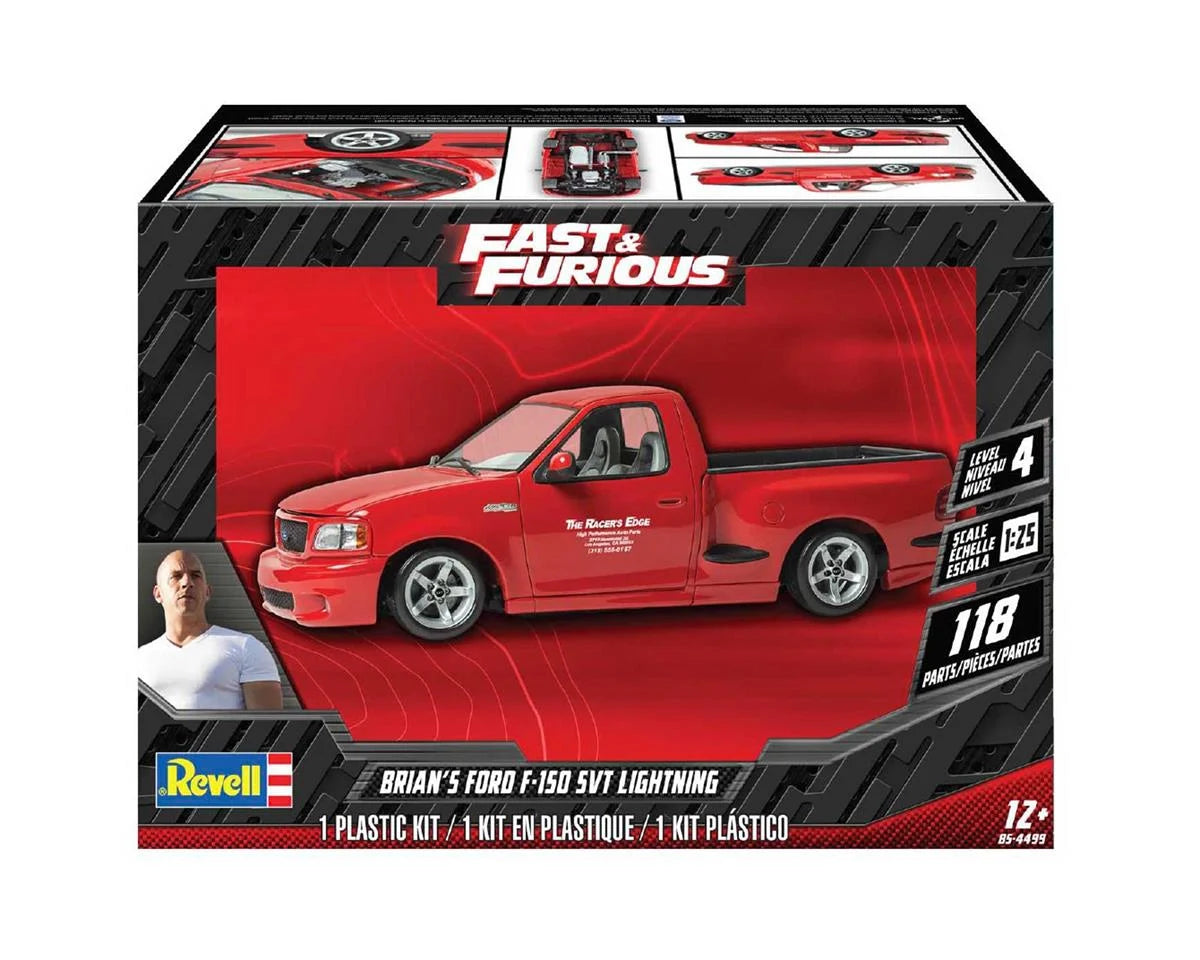 Revell RMX854499 1/25 Fast & Furious Ford F-150 SVT Lightning Model Kit (Unpainted)