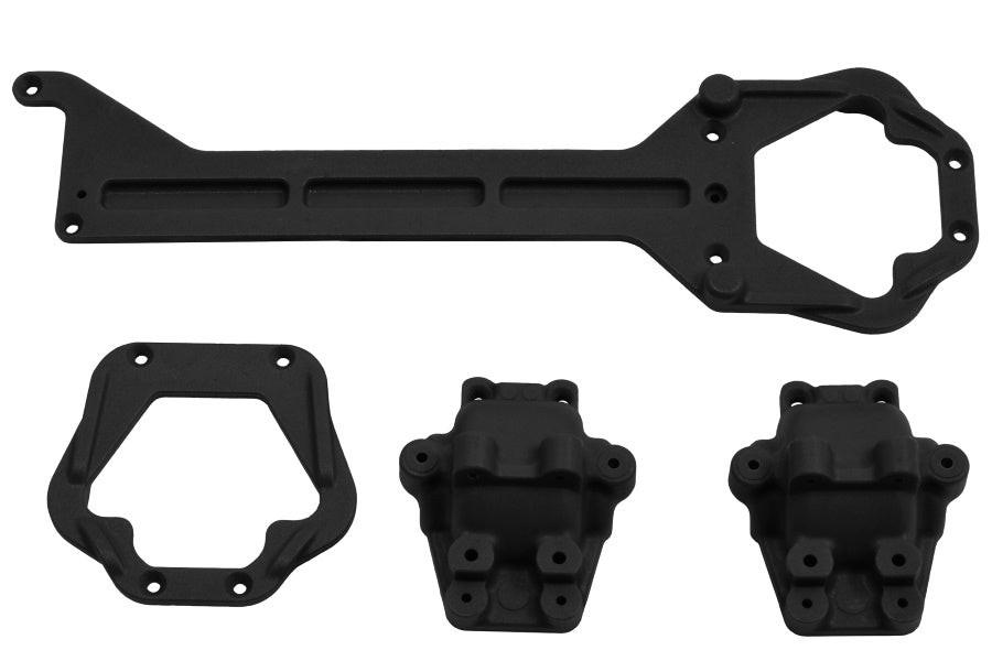 RPM 70792 Front Rear Upper Chassis Differential Covers LaTrax Teton Rally Black