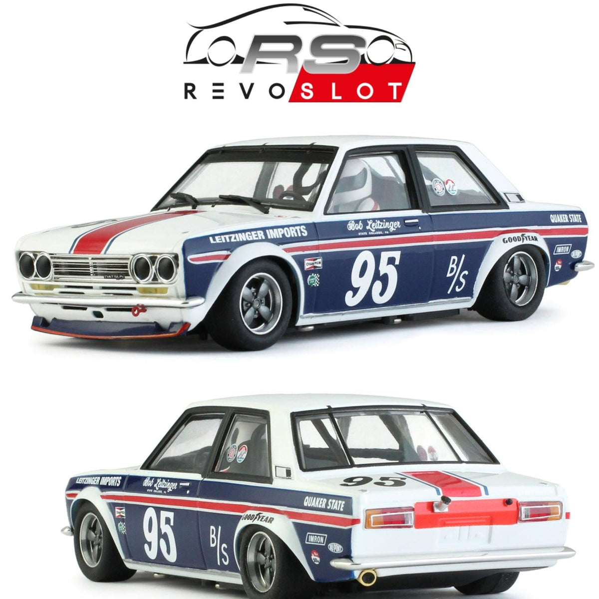 Revoslot Datsun 510 #95 Bob Leitzinger 1969 Revo 1/32 Slot Car RS0303