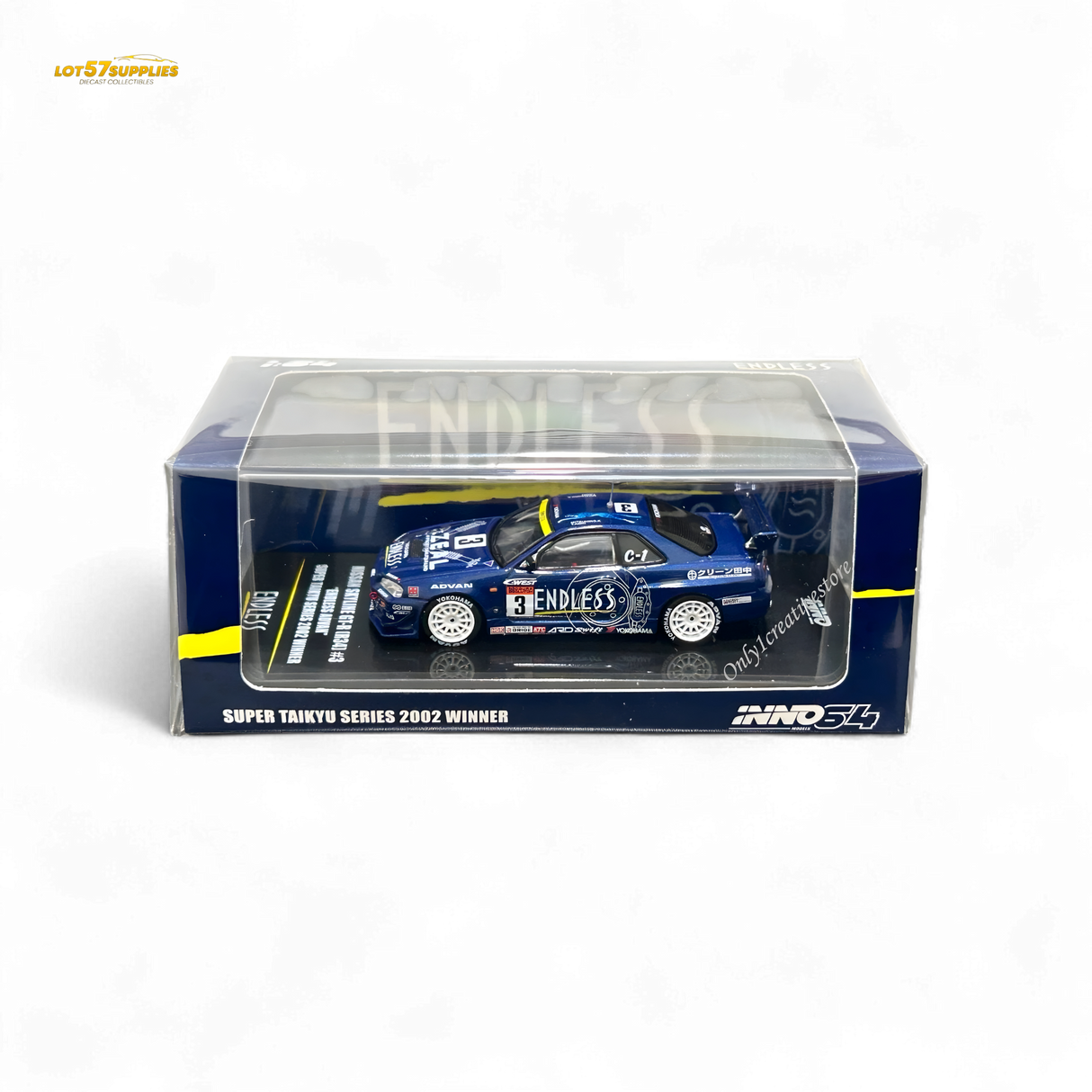Inno64 Nissan Skyline GT-R R34 #3 Endless Advan 1:64
