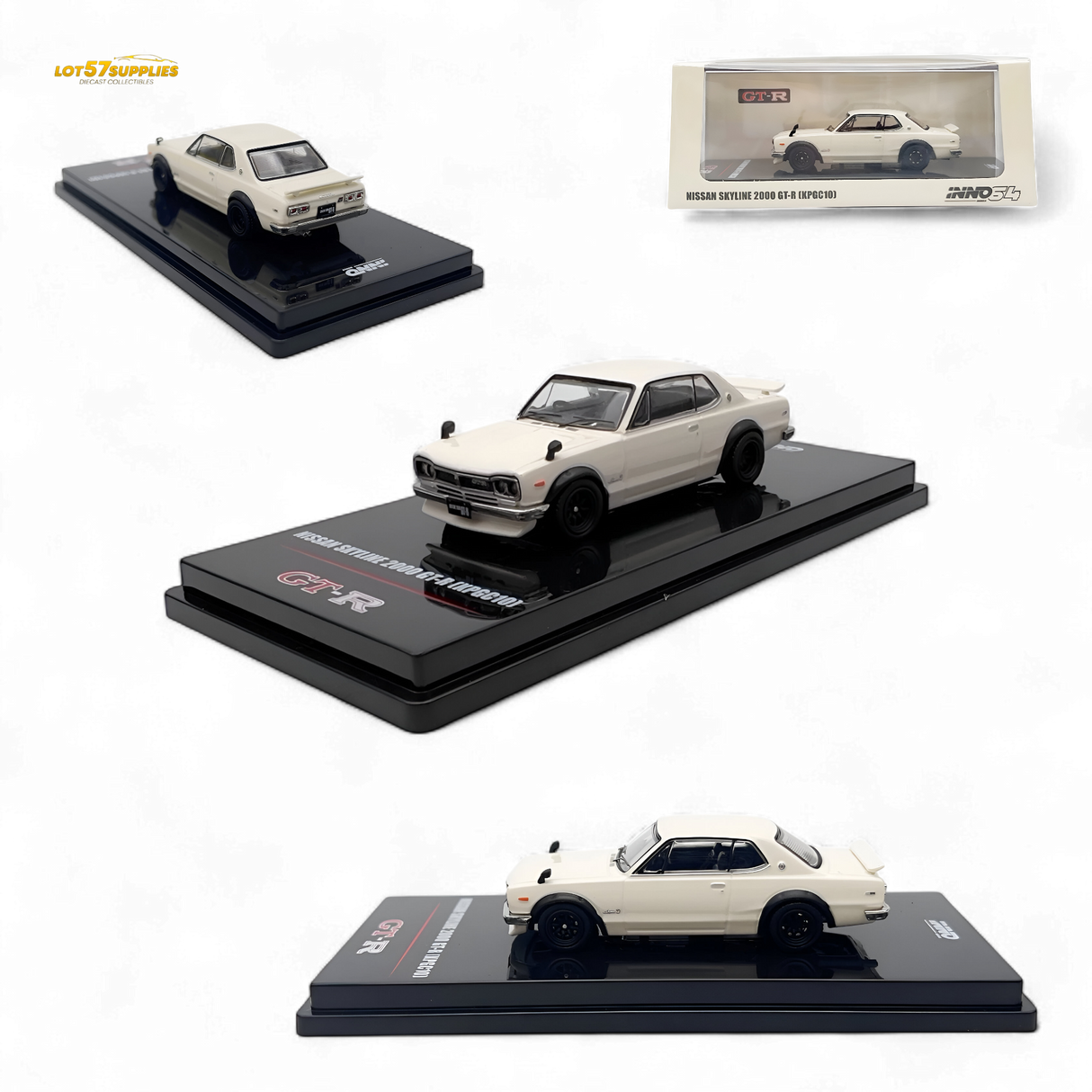 Inno64 Nissan Skyline 2000 GT-R KPGC10 White 1:64