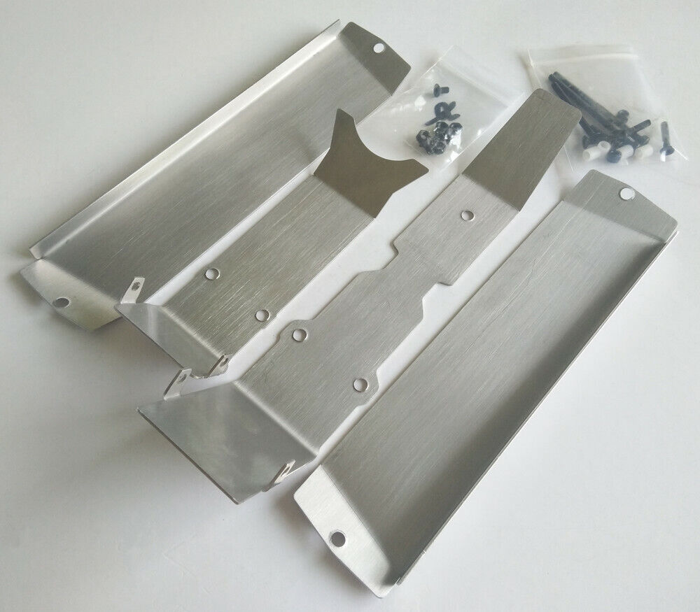 IRonManRc Kit de protection de plaque de protection de châssis en acier inoxydable pour Traxxas 1/10 E-REVO ERevo 2.0 et Summit