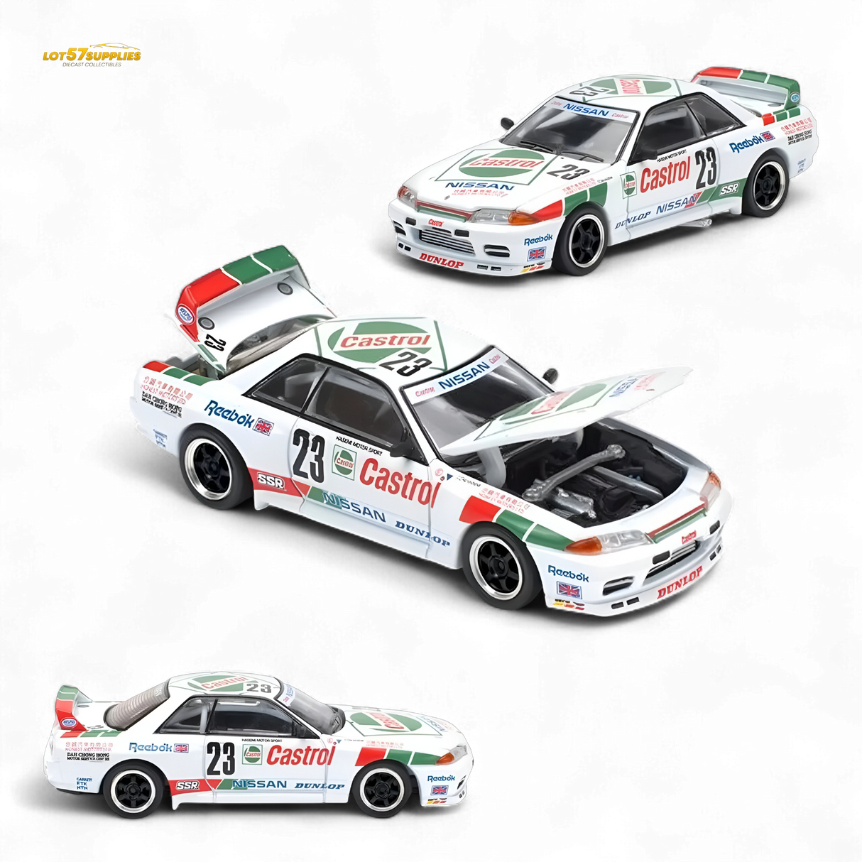 Poprace GT-R R32 Macau Guia Race 1990 Winner White 1:64