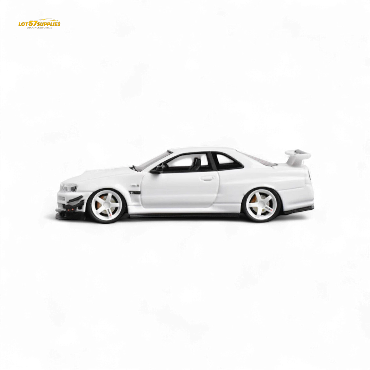 404ERROR Nissan Skyline GT-R R34 Customized White 1:64