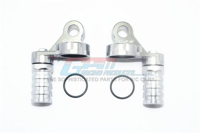 GPM ALUMINUM DAMPER CAP PIGGYBACK RESERVOIRS LOSI 1/6 SUPER BAJA REY GUN SILVER