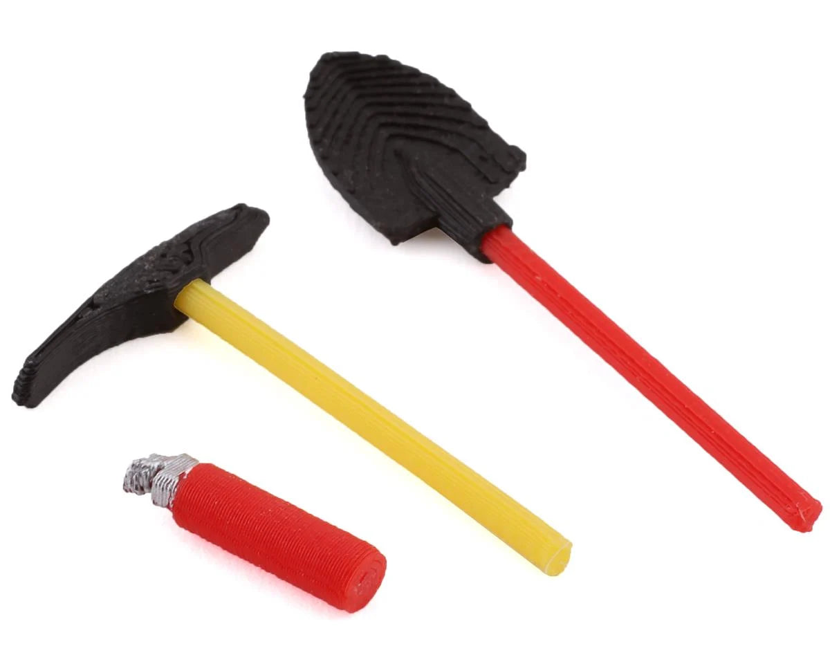 Scale By Chris SBCS24Q 1/24 Scale Combo Pack 12 w/Shovel, Pick, Fire Extinguisher