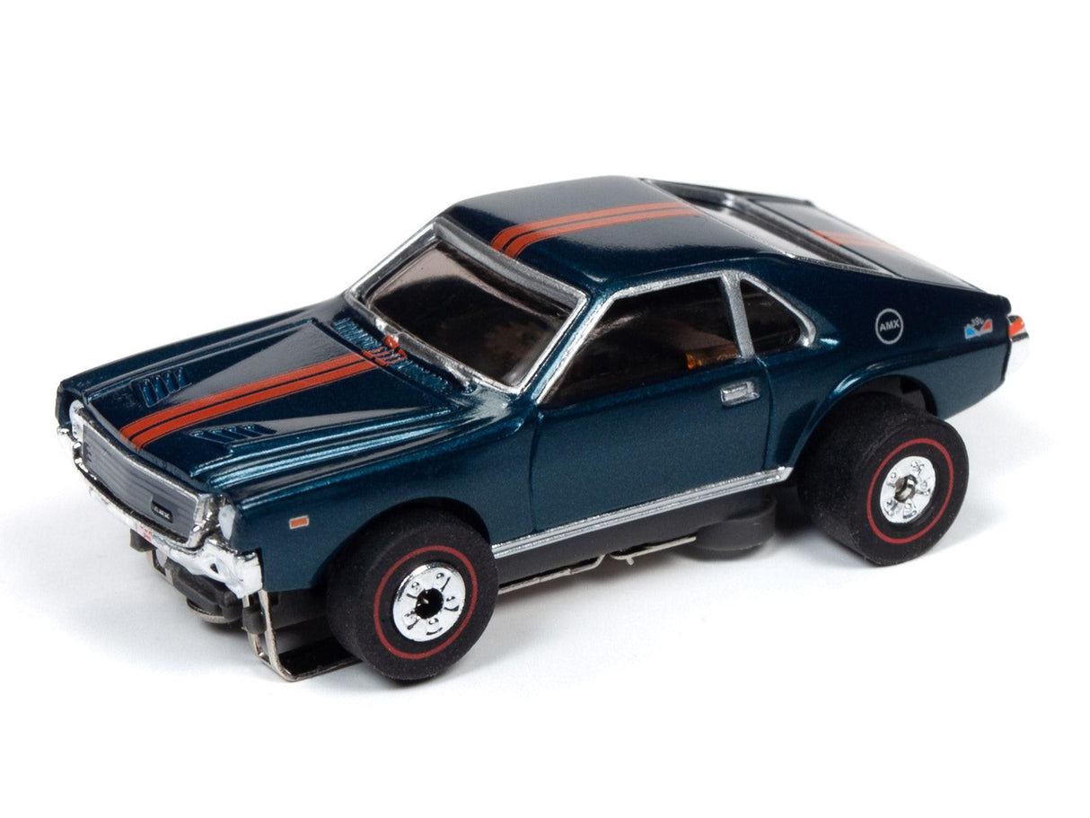 Auto World 1968 AMC AMX Blue Thunderjet HO Slot Car SC349 fits AFX