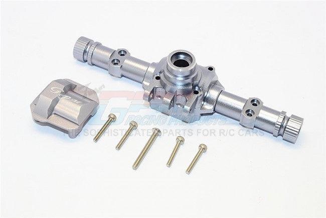 GPM ALUMINUM FRONT/REAR AXLE HOUSING WITH COVER AXIAL SCX10 II GUN SILVER