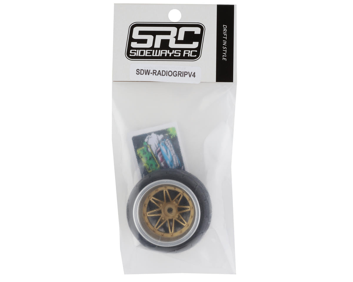 Sideways RC SDW-RADIOGRIPV4 Radio Grip Wheel V4 (Gold Chrome)