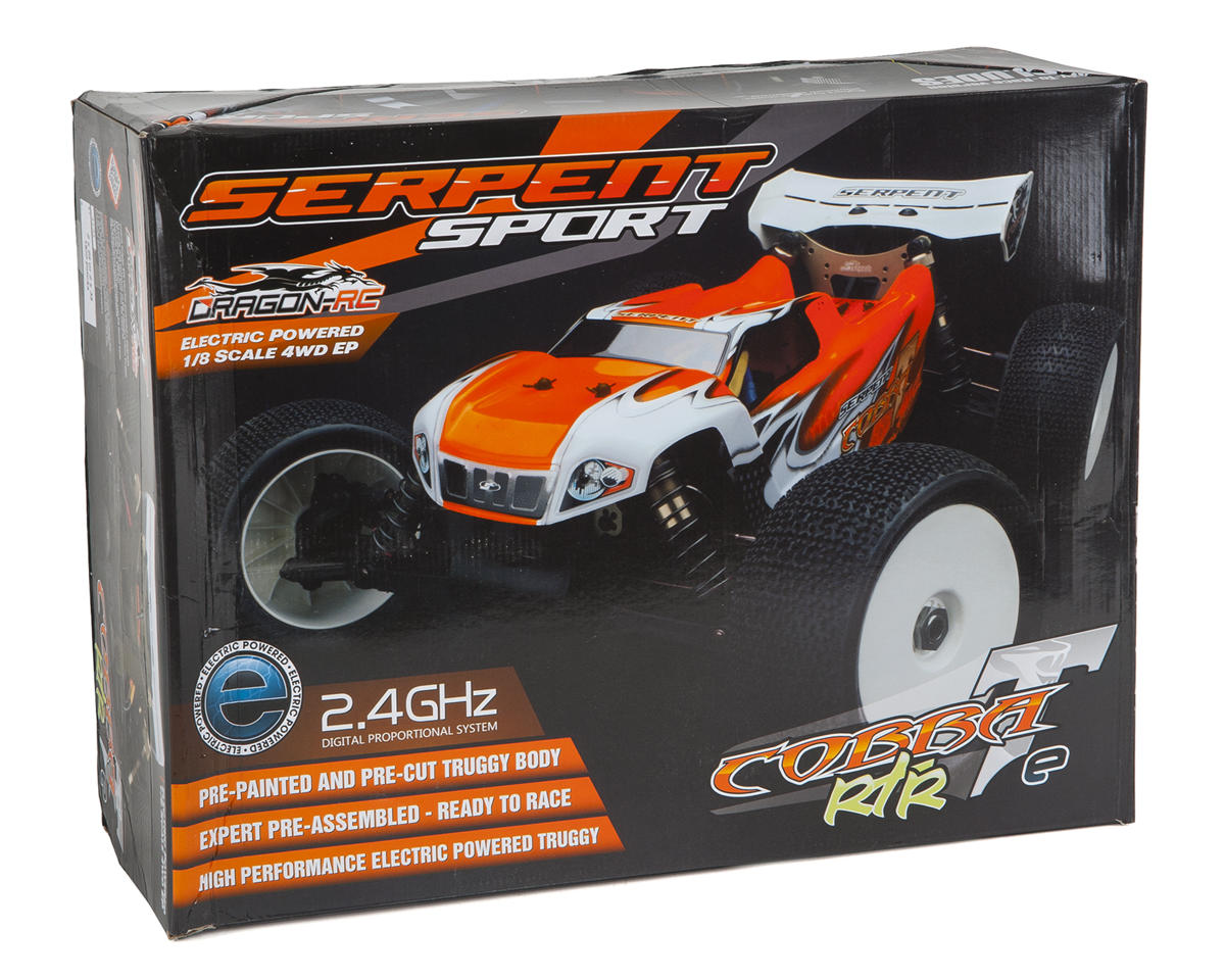 Serpent SER600039-O S811T-E "Cobra E" RTR 1/8 4WD Electric Truggy (Orange) w/2.4GHz Radio