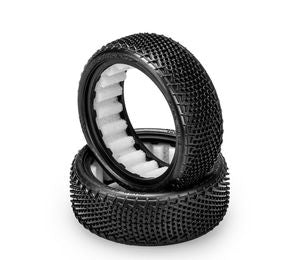 JC CONCEPTS JCO4061010 Fuzz Bite Wide 2.2" 2WD Front Buggy Carpet Tires (2) (Pink)