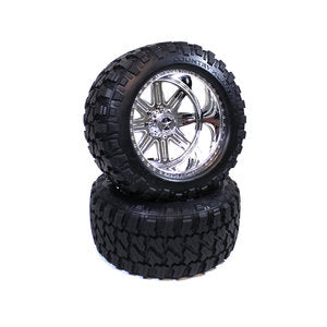 CEN RACING CEGCKR0506 American Force Legend SS8 Plastic Wheels, w/ Fury Mountain M/T Tires, Pre-glued (2pcs)