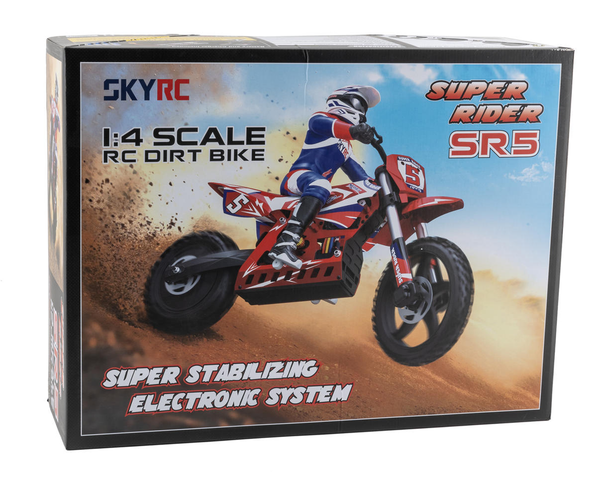 SkyRC SKY-700001-05 Super Rider SR5 RTR 1/4 Brushless Dirt Bike (Red) w/2.4GHz Radio, Battery & Charger