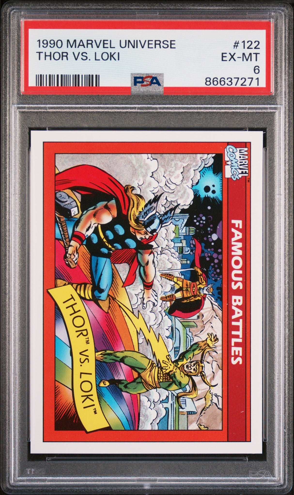 1990 MARVEL UNIVERSE THOR VS. LOKI #122 - PSA 6
