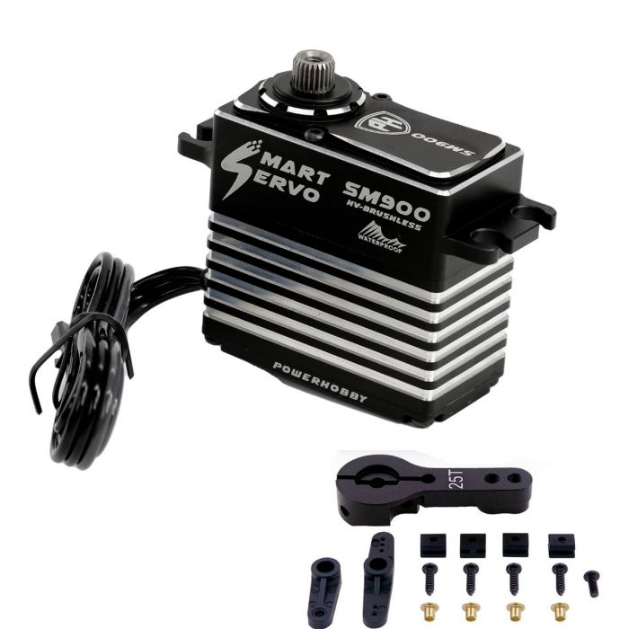 Powerhobby SM900 68KG Engranajes de acero de par súper alto WP Servo/cabrestante inteligente