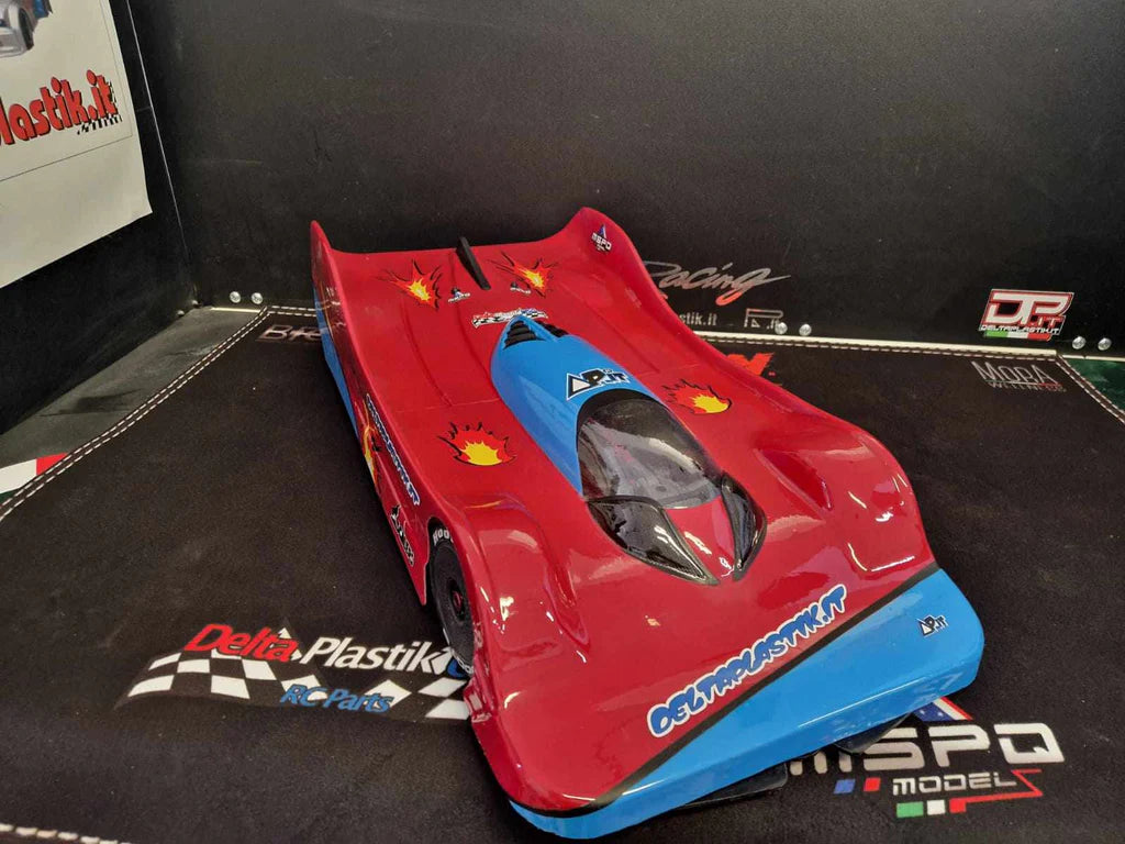 DELTA PLASTIK 8520 SPIDER RC BODY FITS ARRMA INFRACTION, LIMITLESS, FELONY HOBAO VTE2 1/7 SCALE 2MM, CLEAR