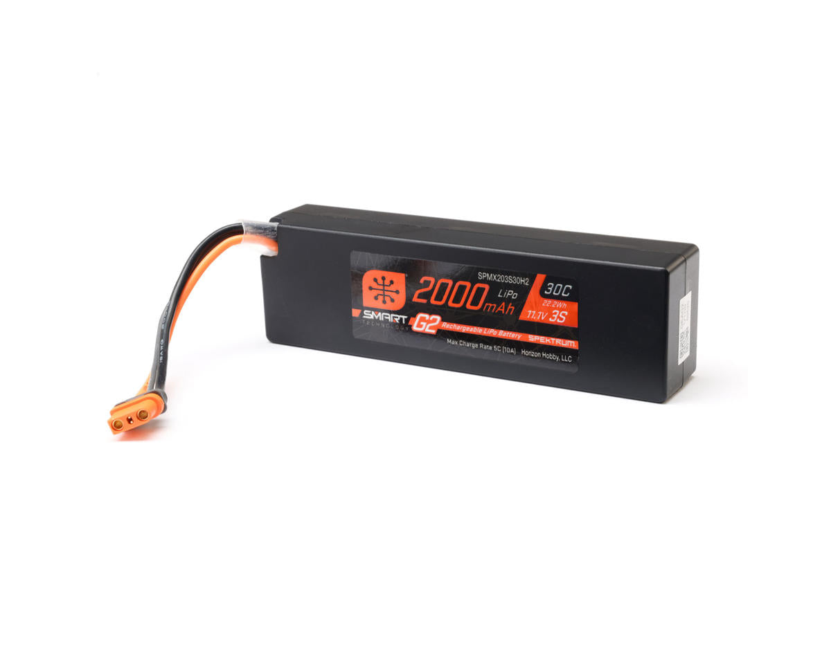 Spektrum SPMX203S30H2 RC 3S Smart G2 30C LiPo Battery Pack (11.1V/2000mAh) w/IC2 Connector