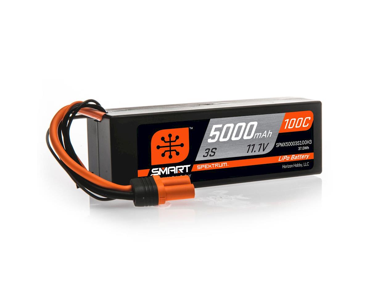 Spektrum SPMX50003S100H3 RC 3S Smart LiPo Hard Case 100C Battery Pack (11.1V/5000mAh) w/IC3 Connector