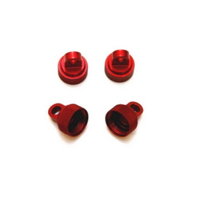 SPTST3767R Aluminum Upper Shock Caps, Red, for Traxxas, 4pcs