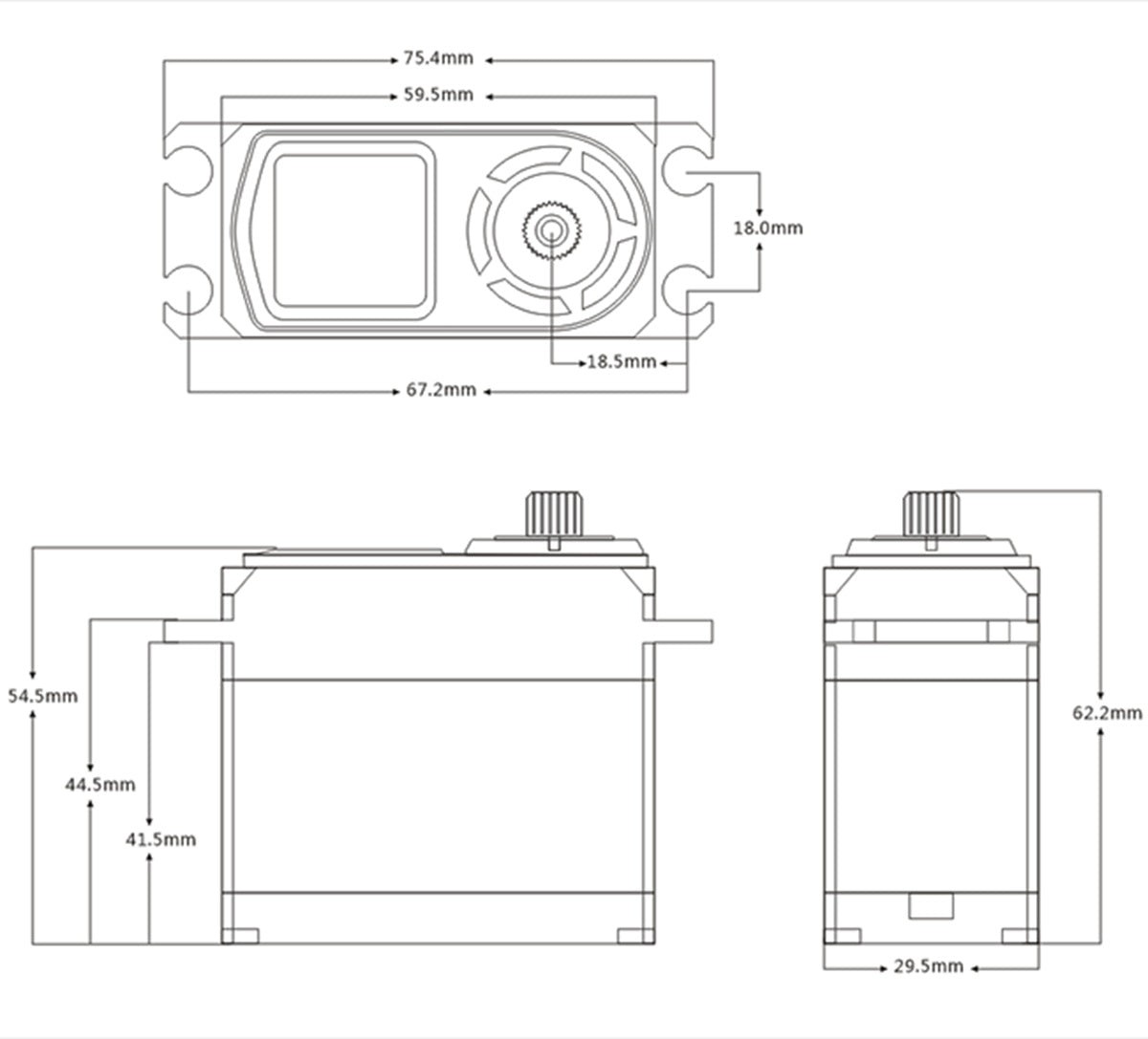SRT SRTDH85W Servos Large Scale HV Waterproof DC Digital Servo, .15sec / 1180.4oz @ 8.4V