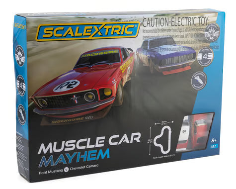 Scalextrics SSRC1449T Scalextric Muscle Car Mayhem - USA