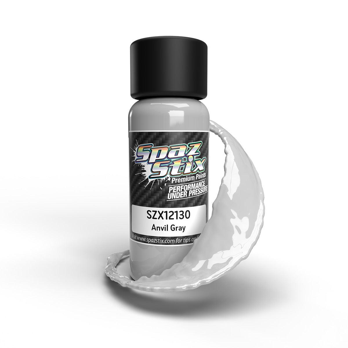 SPAZ STIX 12130 Anvil Gray Airbrush Ready Paint, 2oz Bottle