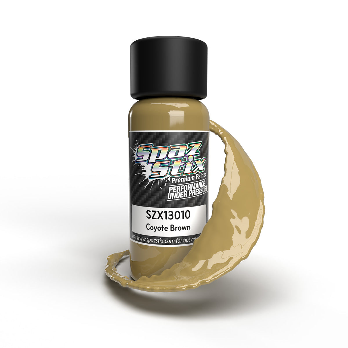 SPAZ STIK 13010 Coyote Brown Airbrush Ready Paint, 2oz Bottle