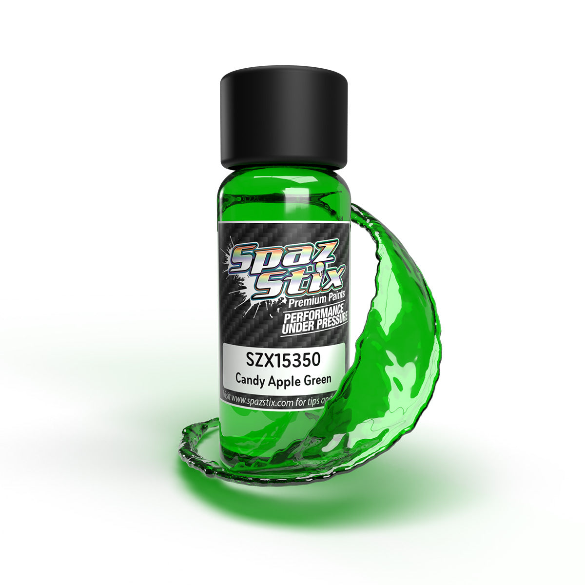 SPAZSTIK 15350 Candy Apple Green Airbrush Ready Paint, 2oz Bottle