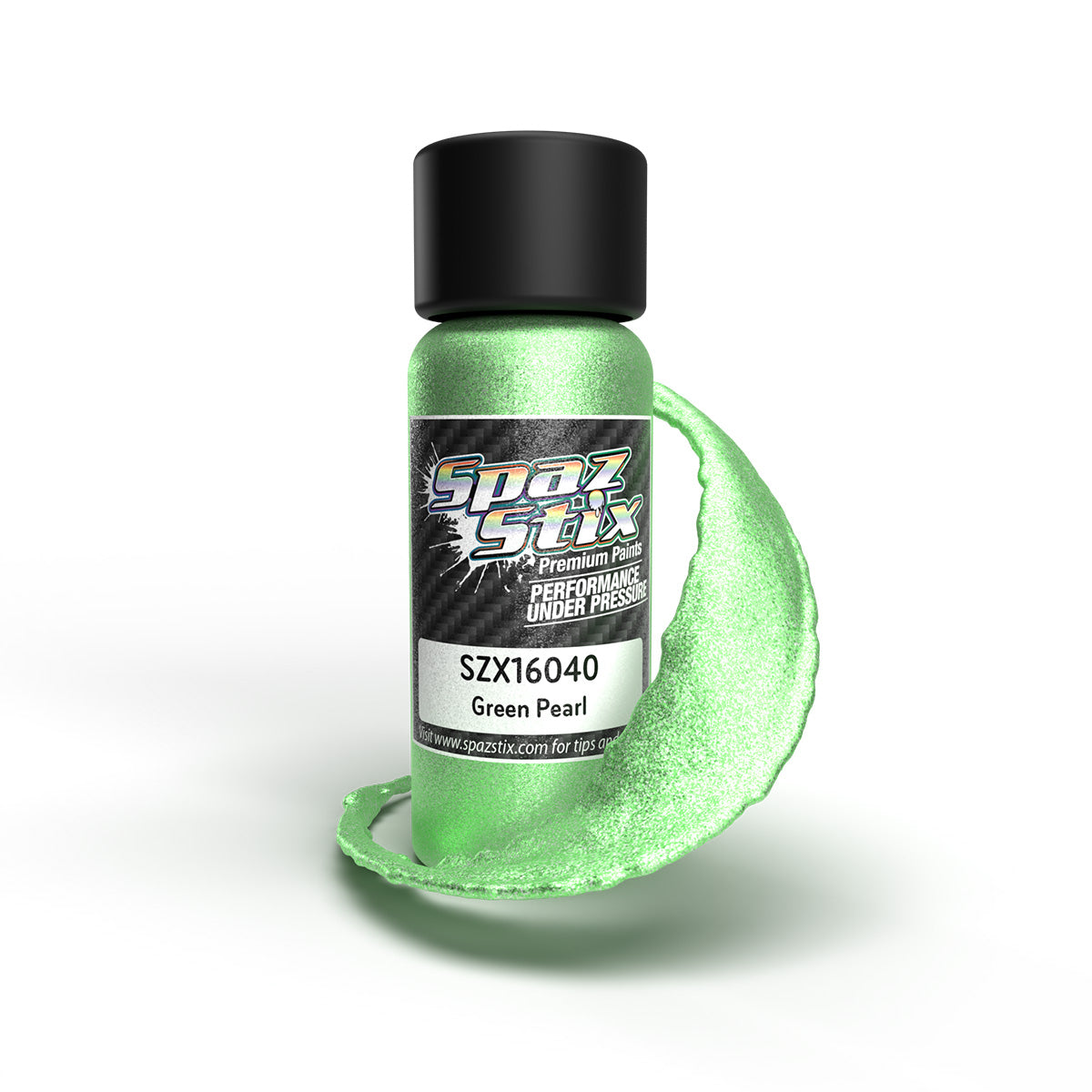 SPAZSTIX 16040 Green Pearl Airbrush Ready Paint, 2oz Bottle