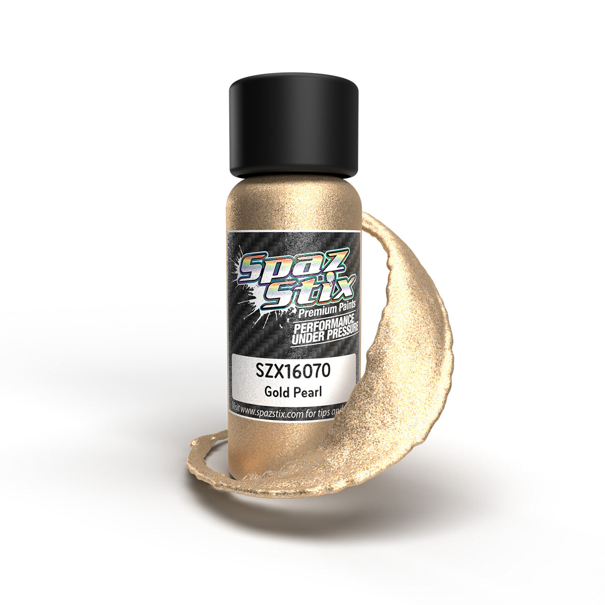 Spaz Stix 16070 Gold Pearl Airbrush Ready Paint, 2oz Bottle