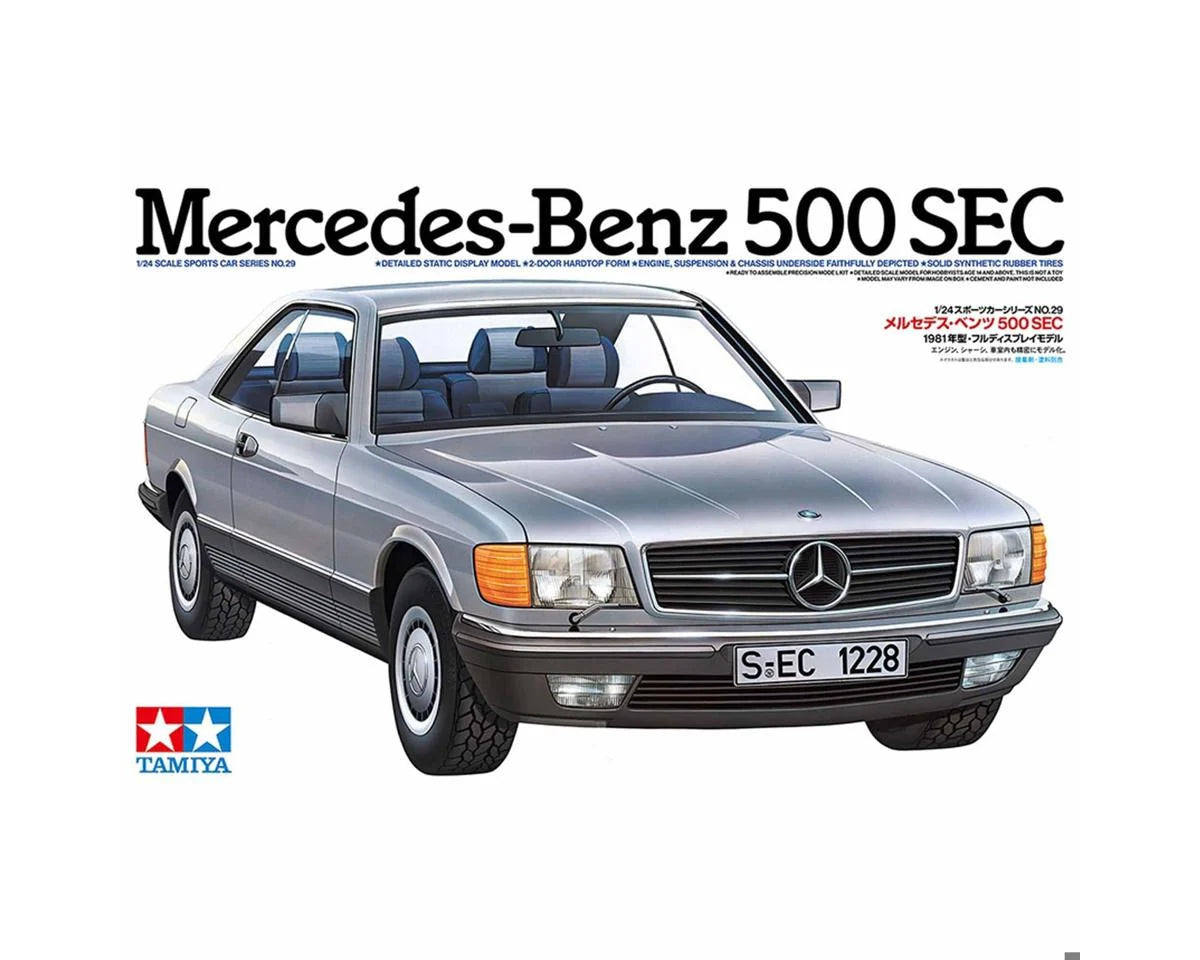 Tamiya TAM24029 1/24 Mercedes-Benz 500 SEC Plastic Model Kit