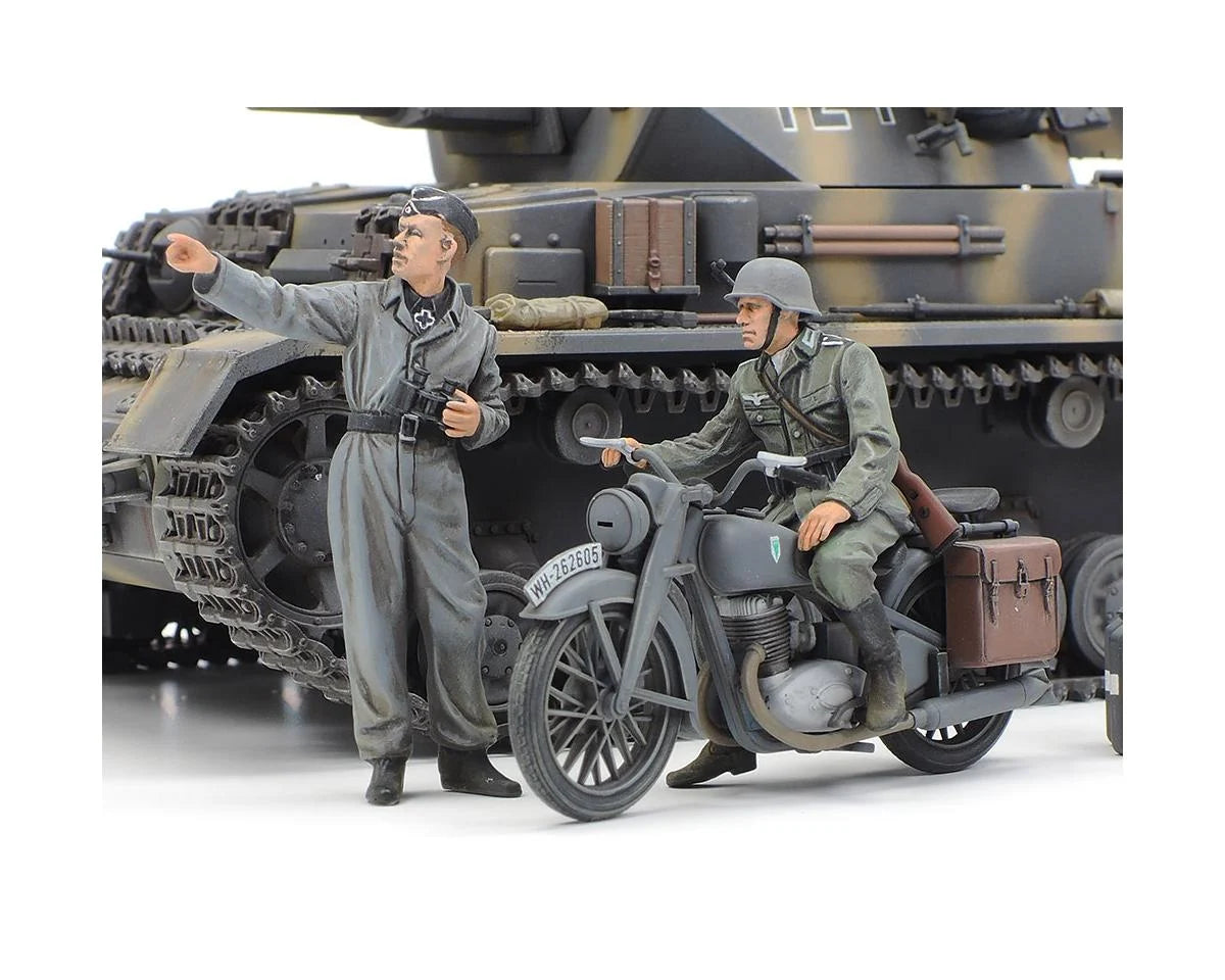 Tamiya TAM25209 1/35 German Tank Panzerkampfwagen IV Ausf.G Early Production Model Kit w/Motorcycle (Limited Edition)