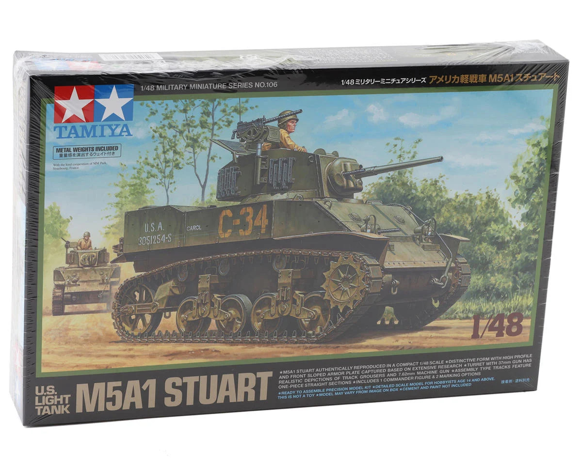 Tamiya TAM32606 1/48 US light Tank M5A1 Stuart Plastic Model Kit