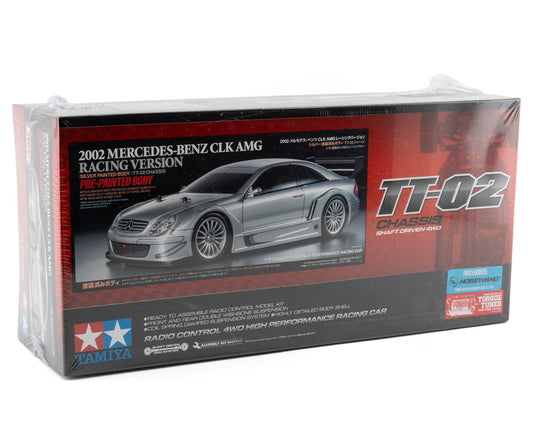 Tamiya TAM47493-60A 2002 Mercedes-Benz CLK AMG 1/10 4WD Electric Touring Car Kit (TT-02) (Pre-Painted Body)