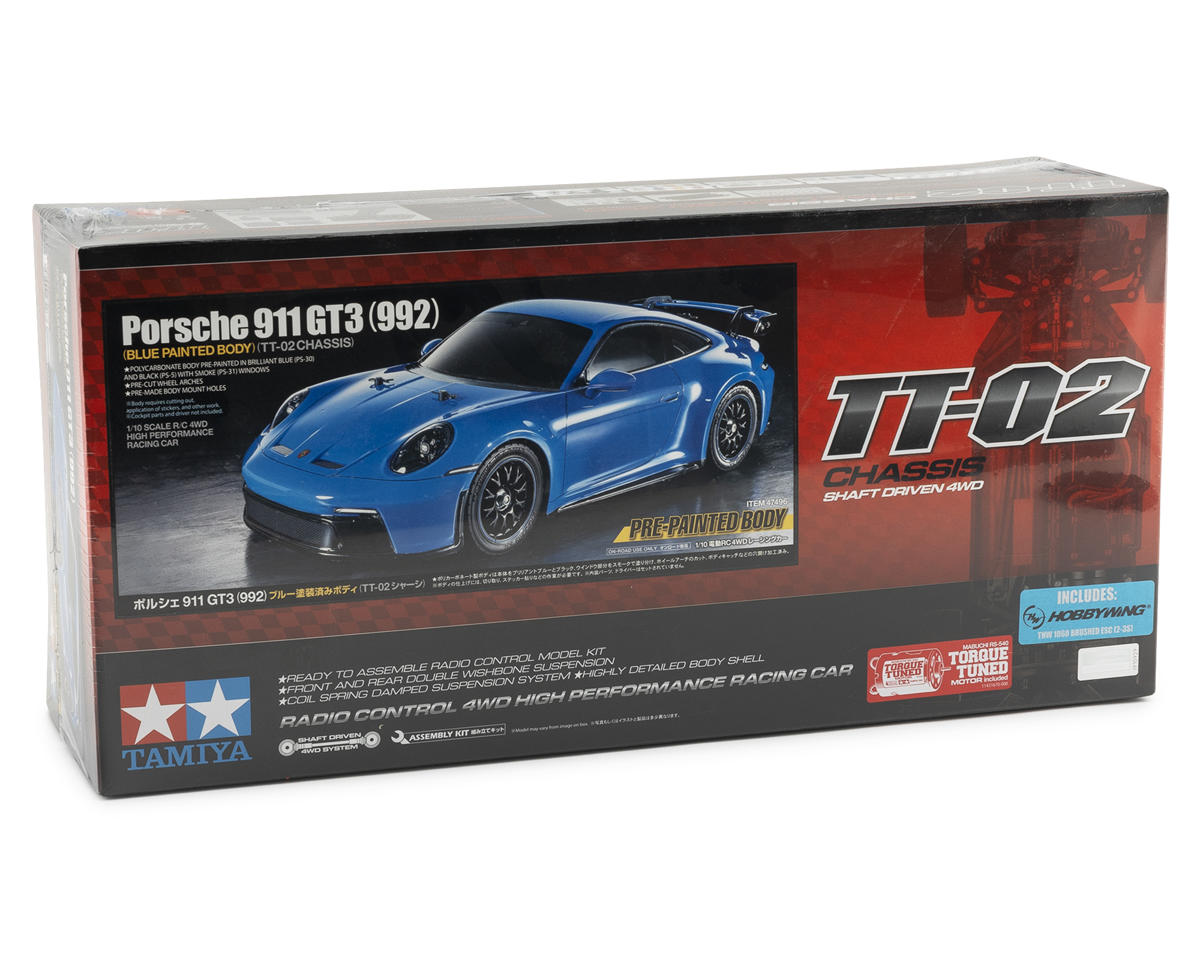 Tamiya 47496-60A Porsche 911 GT3 (992) 1/10 4WD Electric Touring Car Kit (TT-02) (Pre-Painted)