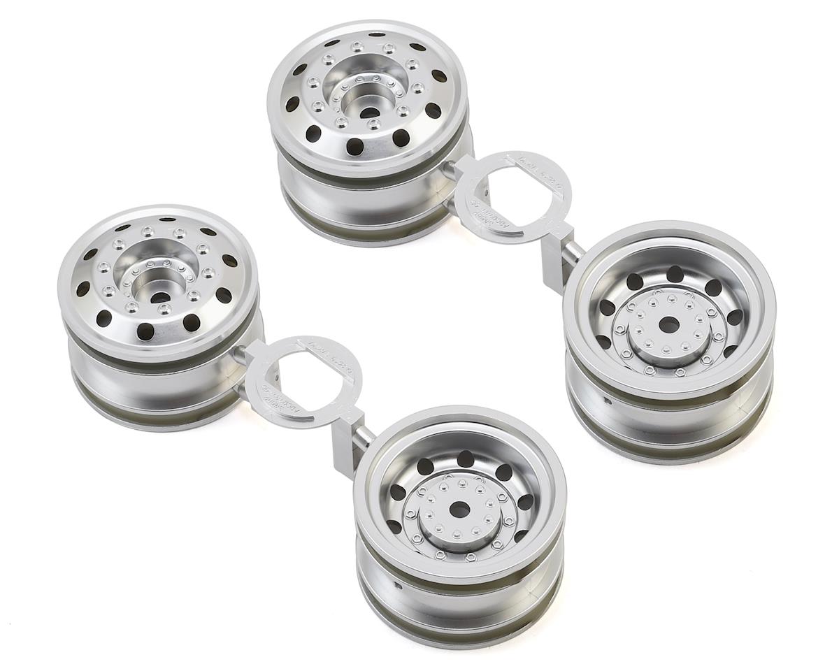 Tamiya 51588 TT-01 Type-E Racing Truck Wheels (Matte Chrome) (4) w/12mm Hex