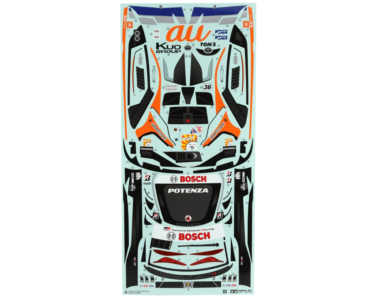 Tamiya TAM51678 AU TOM's GR Supra Body w/Parts Set (Clear)