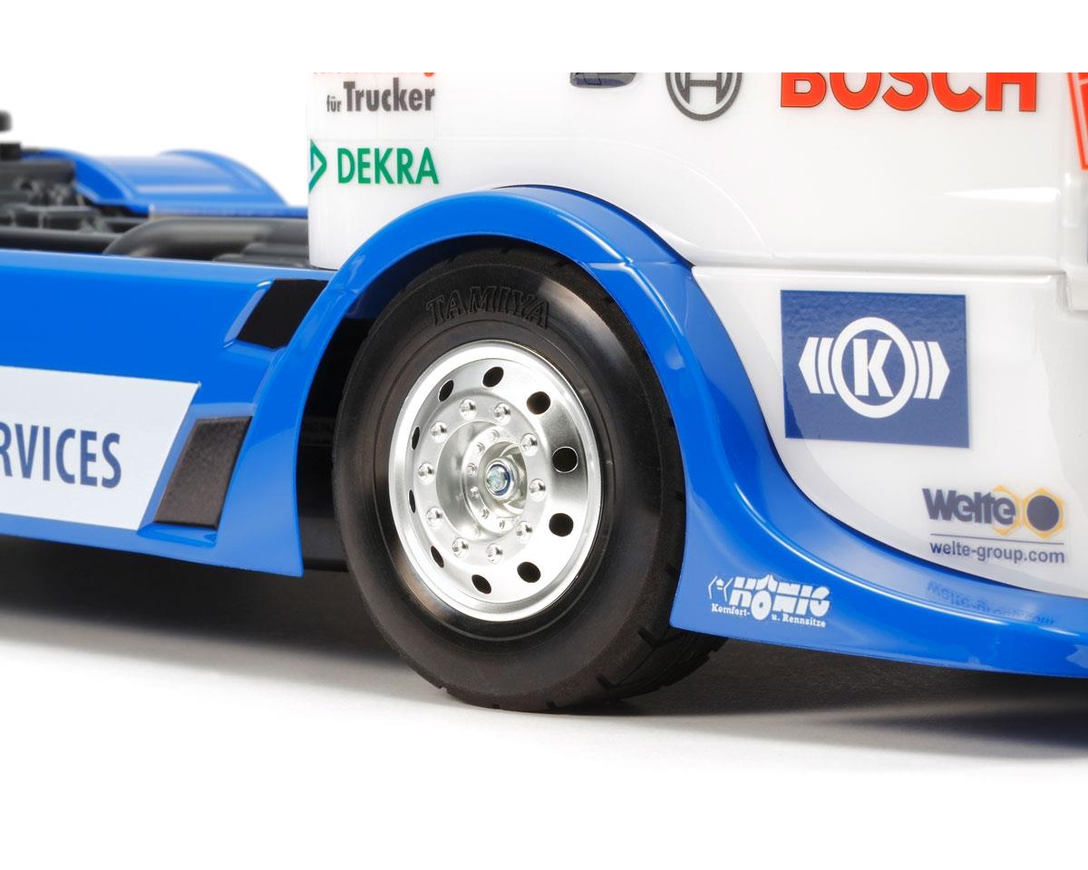 Tamiya TAM58632-60A Team Hahn Racing MAN TGS 1/14 4WD Semirremolque de carretera (TT-01)