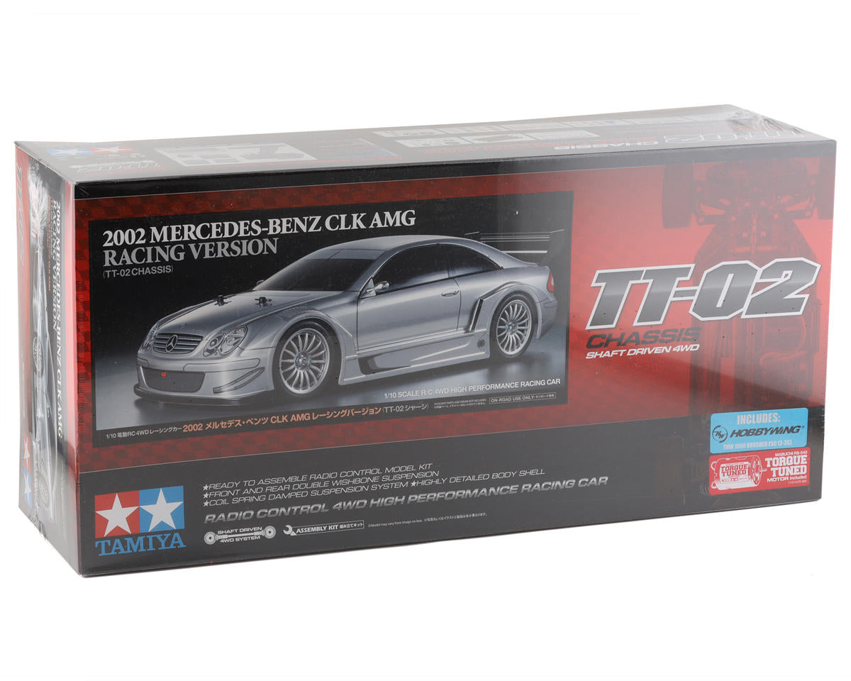 Tamiya 58722-60A 2002 Mercedes-Benz CLK AMG 1/10 4WD Electric Touring Car Kit (TT-02)