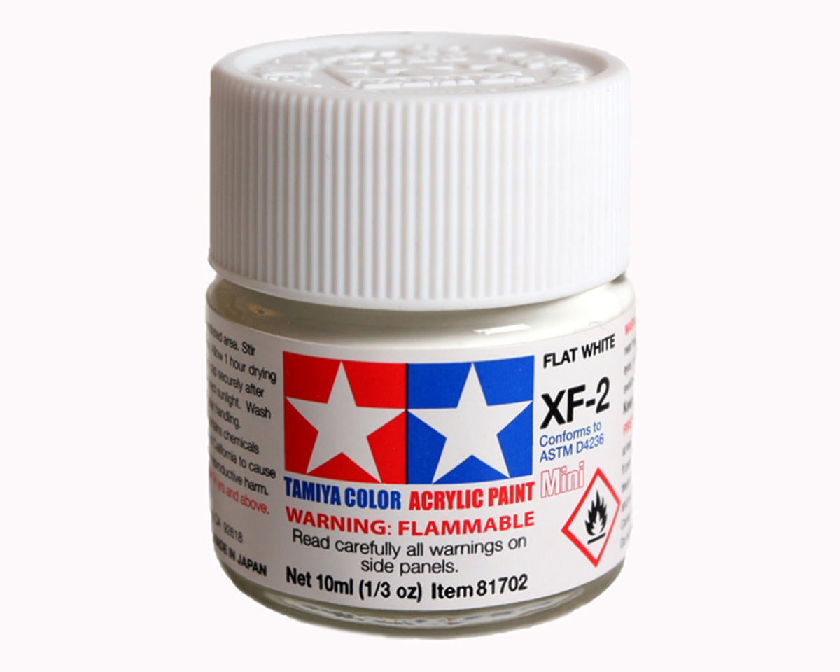 Tamiya 81702 XF-2 Flat White Acrylic Paint (10ml)